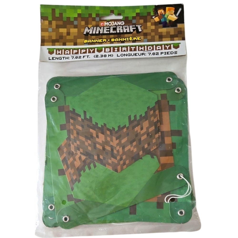Minecraft Birthday Banner